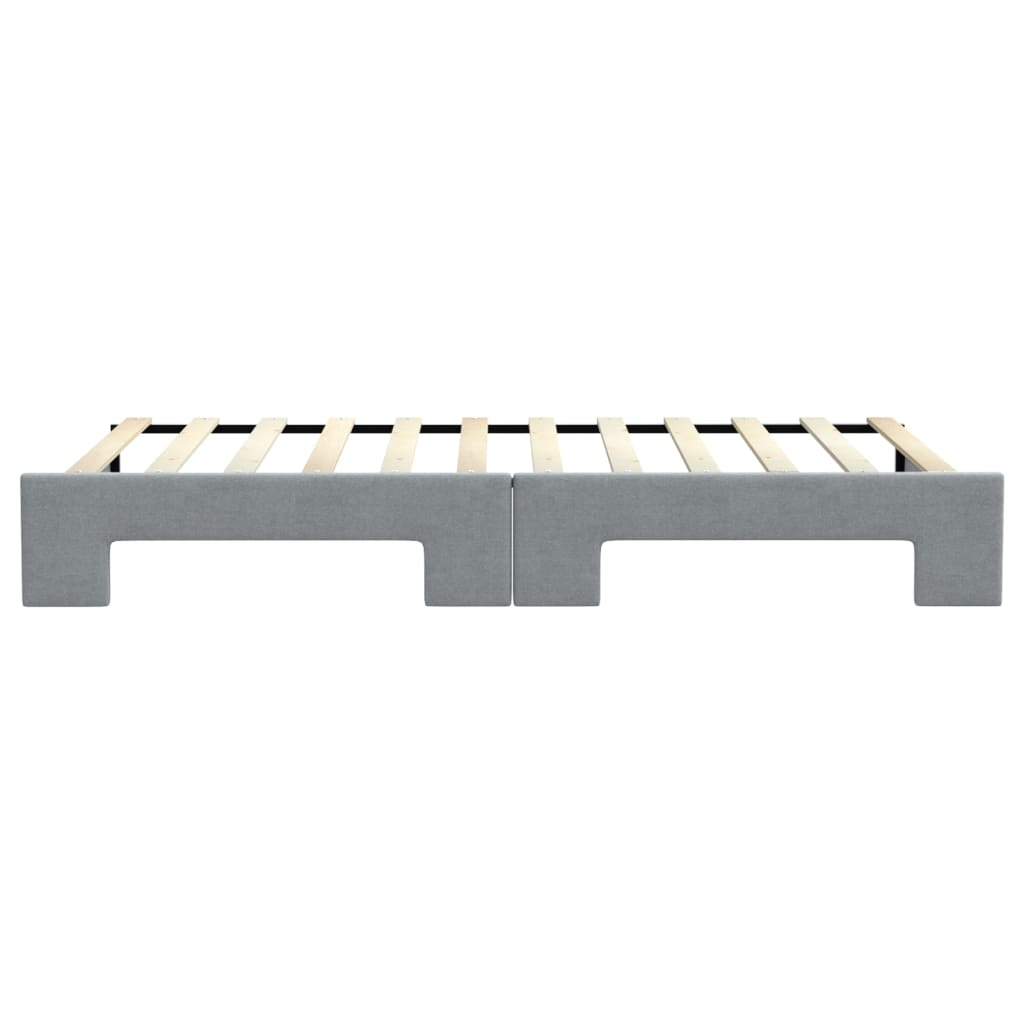 Divano Letto con Letto Estraibile Grigio Chiaro 100x200 Tessuto