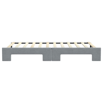 Divano Letto con Letto Estraibile Grigio Chiaro 100x200 Tessuto