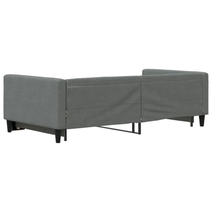 Divano Letto con Letto Estraibile Grigio Scuro 100x200 Tessuto - homemem39