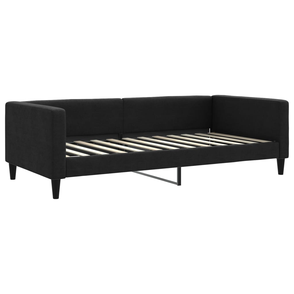 Divano Letto con Letto Estraibile Nero 100x200 cm in Tessuto - homemem39
