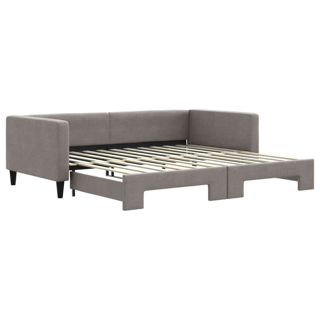 Divano Letto con Letto Estraibile Tortora 100x200 cm in Tessuto - homemem39