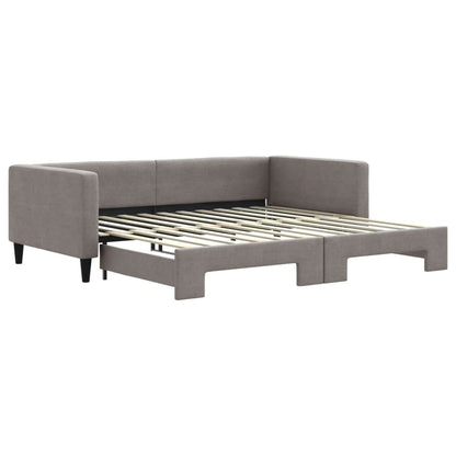 Divano Letto con Letto Estraibile Tortora 100x200 cm in Tessuto - homemem39