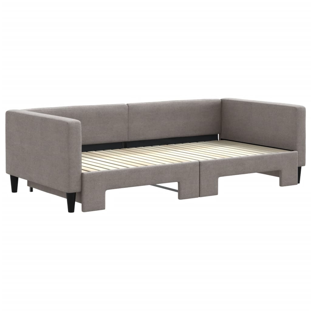 Divano Letto con Letto Estraibile Tortora 100x200 cm in Tessuto - homemem39
