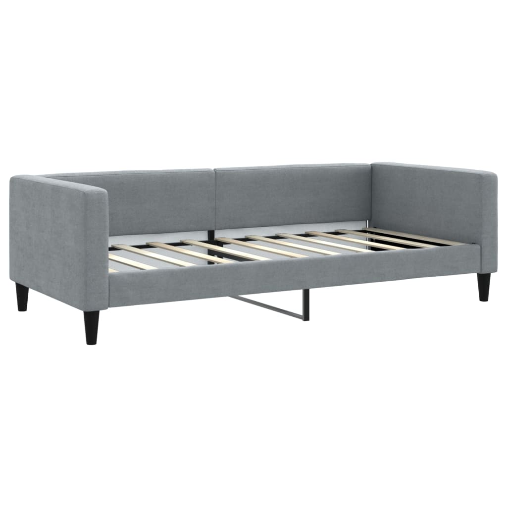 Divano Letto con Letto Estraibile Grigio Chiaro 90x190 Tessuto - homemem39