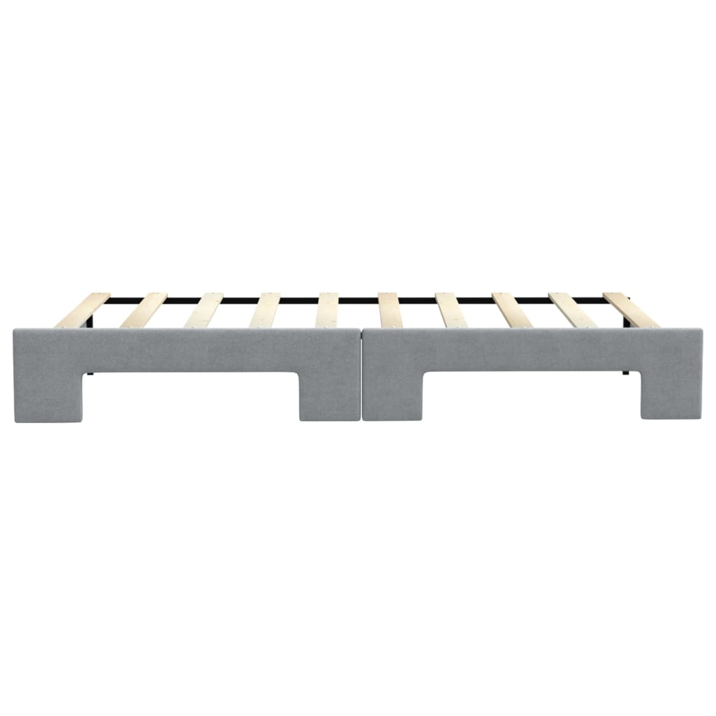 Divano Letto con Letto Estraibile Grigio Chiaro 90x190 Tessuto