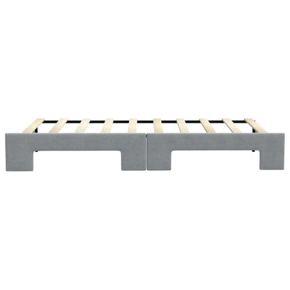 Divano Letto con Letto Estraibile Grigio Chiaro 90x190 Tessuto