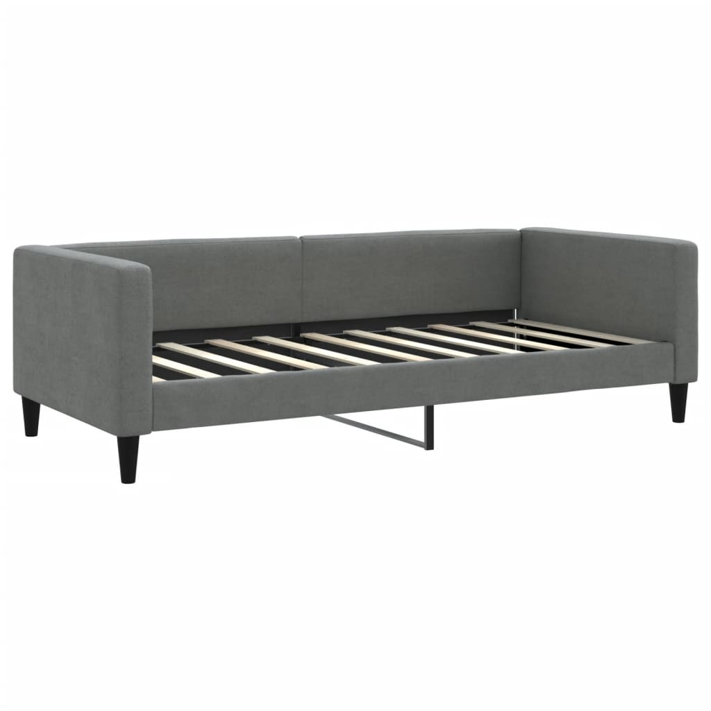Divano Letto con Letto Estraibile Grigio Scuro 90x190cm Tessuto - homemem39