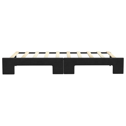 Divano Letto con Letto Estraibile Nero 90x190 cm in Tessuto | homemem39