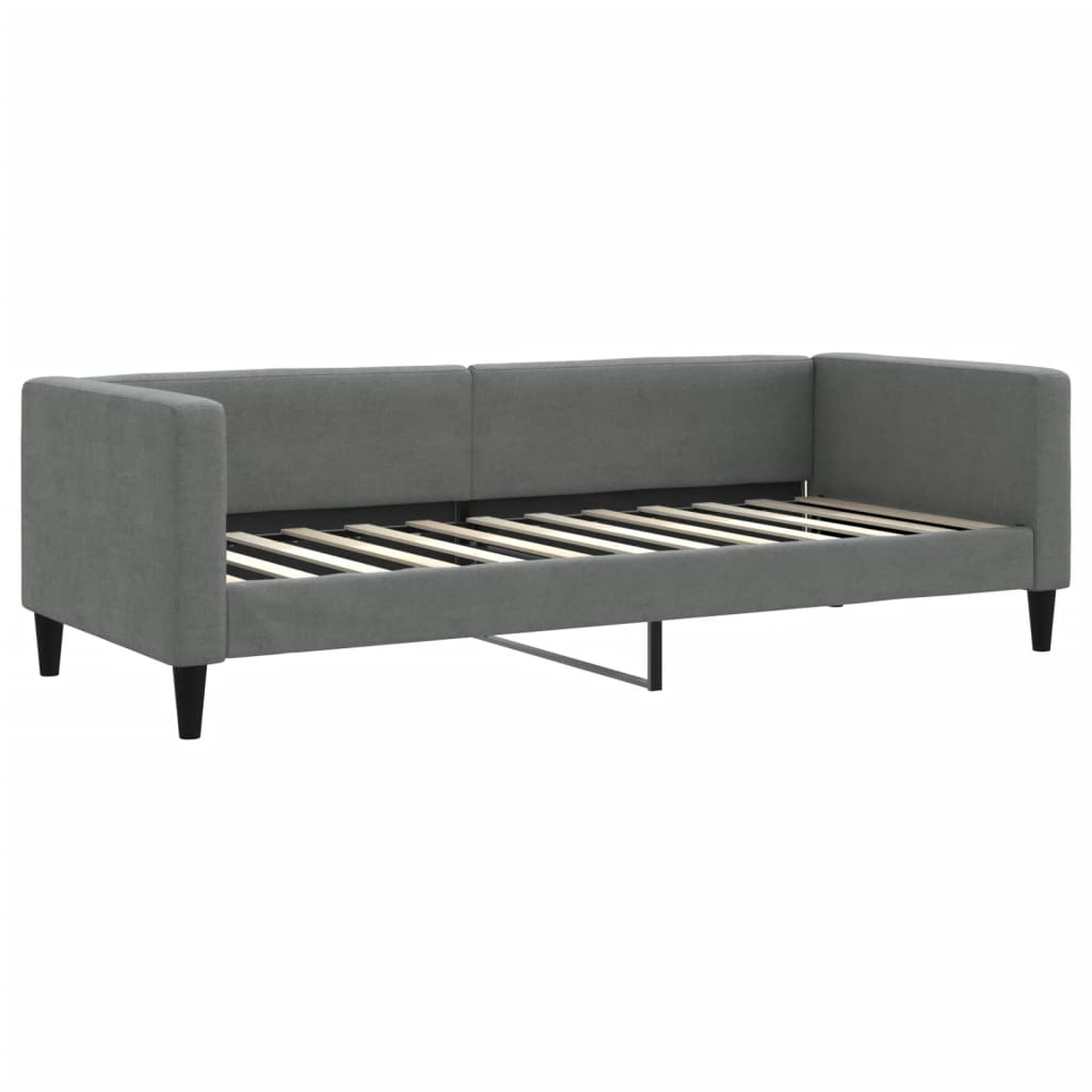 Divano Letto Estraibile Cassetti Grigio Scuro 80x200cm Tessuto - homemem39