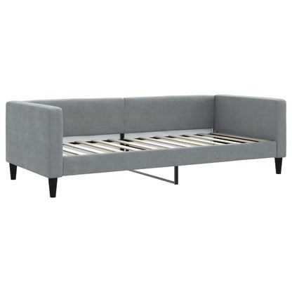 Divano Letto Estraibile Cassetti Grigio Chiaro 90x200cm Tessuto | homemem39