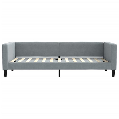 Divano Letto Estraibile Cassetti Grigio Chiaro 90x200cm Tessuto | homemem39