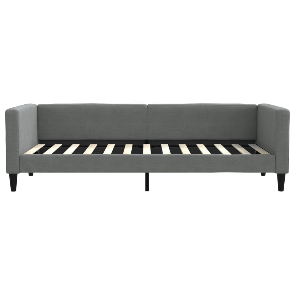 Divano Letto Estraibile Cassetti Grigio Scuro 90x200cm Tessuto | homemem39