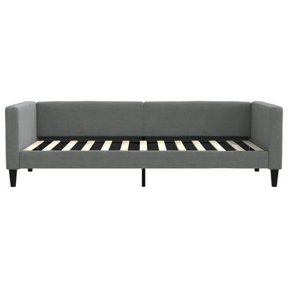 Divano Letto Estraibile Cassetti Grigio Scuro 90x200cm Tessuto | homemem39