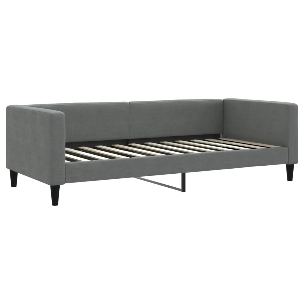 Divano Letto Estraibile Cassetti Grigio Scuro 100x200cm Tessuto - homemem39