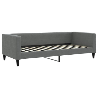 Divano Letto Estraibile Cassetti Grigio Scuro 100x200cm Tessuto - homemem39