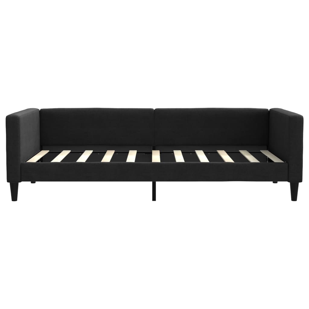 Divano Letto Estraibile con Cassetti Nero 90x190 cm in Tessuto - homemem39