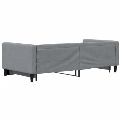 Divano Letto con Letto Estraibile Grigio Chiaro 100x190 Tessuto | homemem39