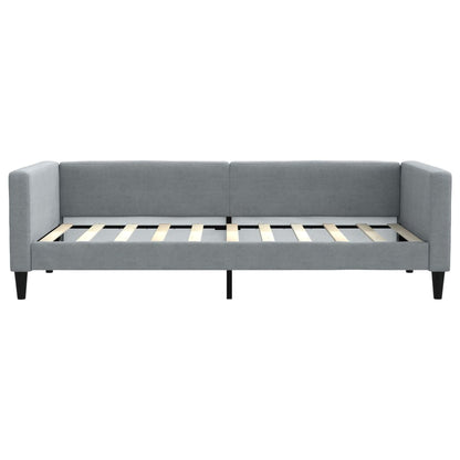 Divano Letto con Letto Estraibile Grigio Chiaro 100x190 Tessuto | homemem39