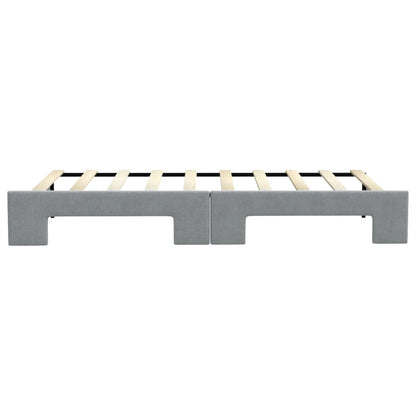 Divano Letto con Letto Estraibile Grigio Chiaro 100x190 Tessuto | homemem39