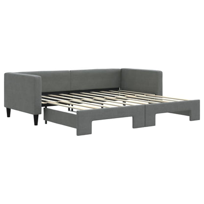 Divano Letto Letto Estraibile Grigio Scuro 100x190 cm Tessuto | homemem39