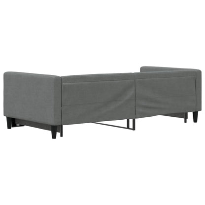 Divano Letto Letto Estraibile Grigio Scuro 100x190 cm Tessuto | homemem39