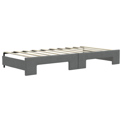 Divano Letto Letto Estraibile Grigio Scuro 100x190 cm Tessuto | homemem39