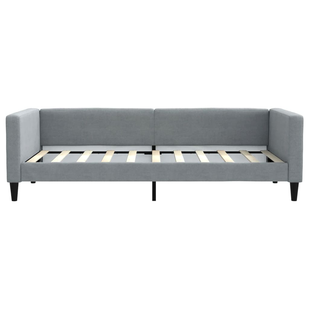 Divano Letto Estraibile Cassetti Grigio Chiaro 100x190 Tessuto