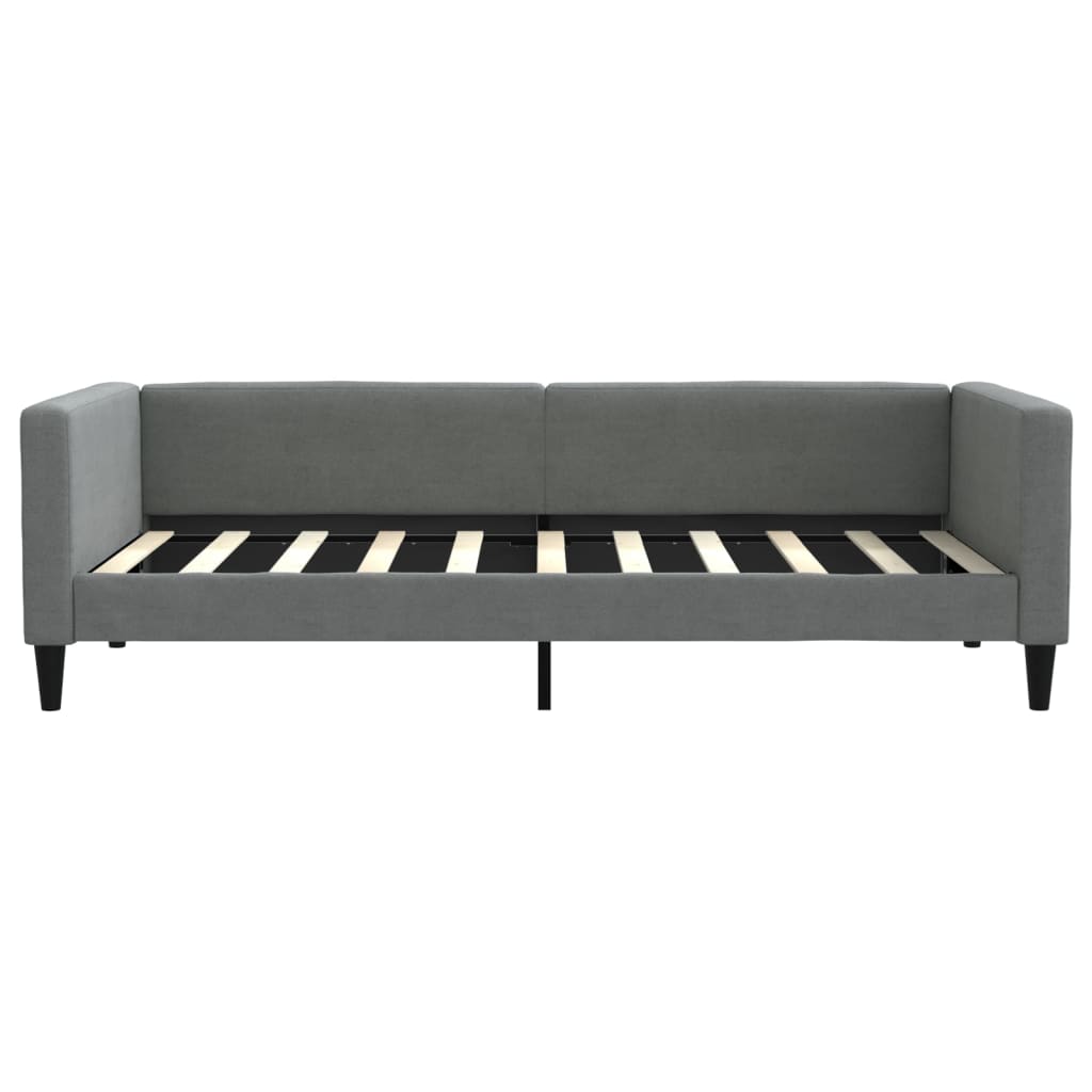 Divano Letto Estraibile Cassetti Grigio Scuro 100x190 Tessuto