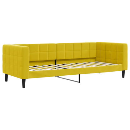 Divano Letto con Materasso Giallo 80x200 cm in Velluto - homemem39