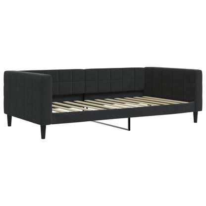 Divano Letto con Materasso Nero 100x200 cm in Velluto - homemem39
