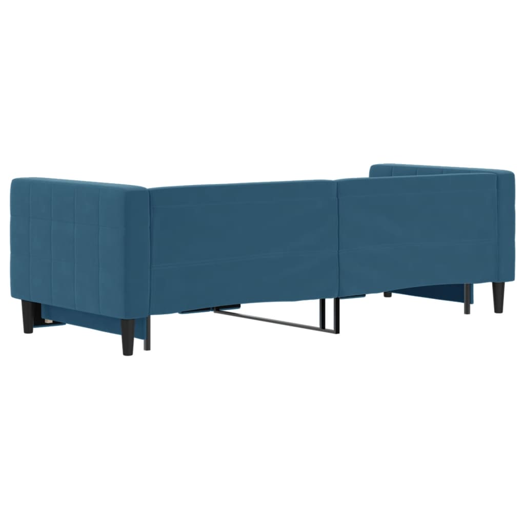 Divano Letto con Letto Estraibile Blu 80x200 cm in Velluto - homemem39