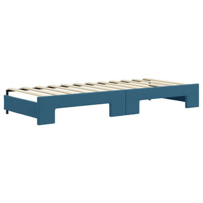 Divano Letto con Letto Estraibile Blu 80x200 cm in Velluto - homemem39