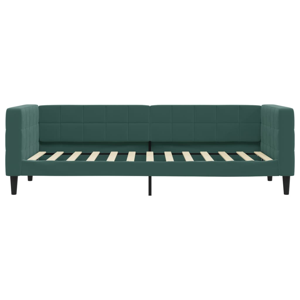 Divano Letto con Letto Estraibile Verde Scuro 80x200cm Velluto - homemem39