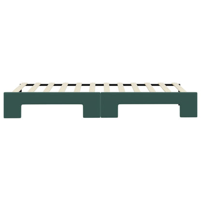 Divano Letto con Letto Estraibile Verde Scuro 80x200cm Velluto - homemem39