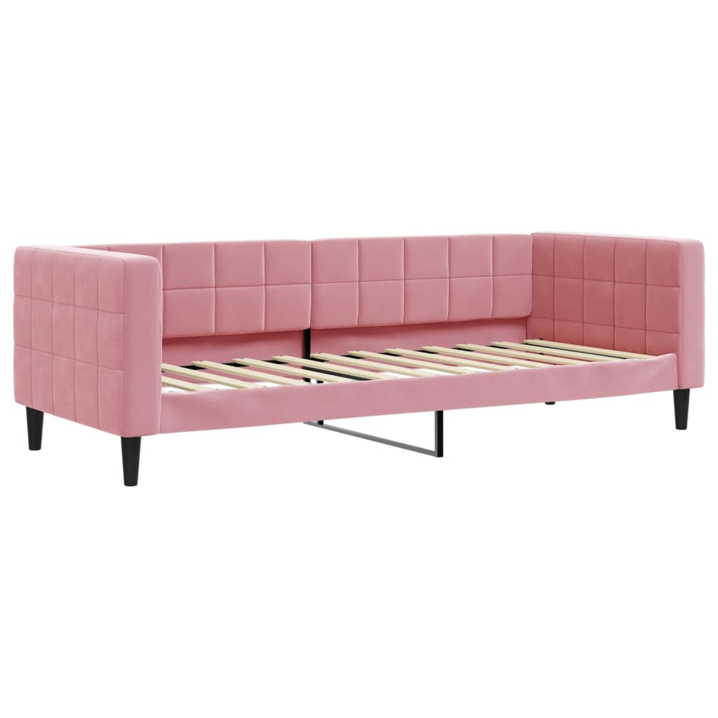 Divano Letto con Letto Estraibile Rosa 80x200 cm in Velluto - homemem39