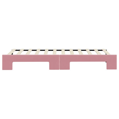Divano Letto con Letto Estraibile Rosa 80x200 cm in Velluto - homemem39
