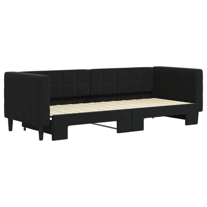 Divano Letto con Letto Estraibile Nero 80x200 cm in Velluto | homemem39