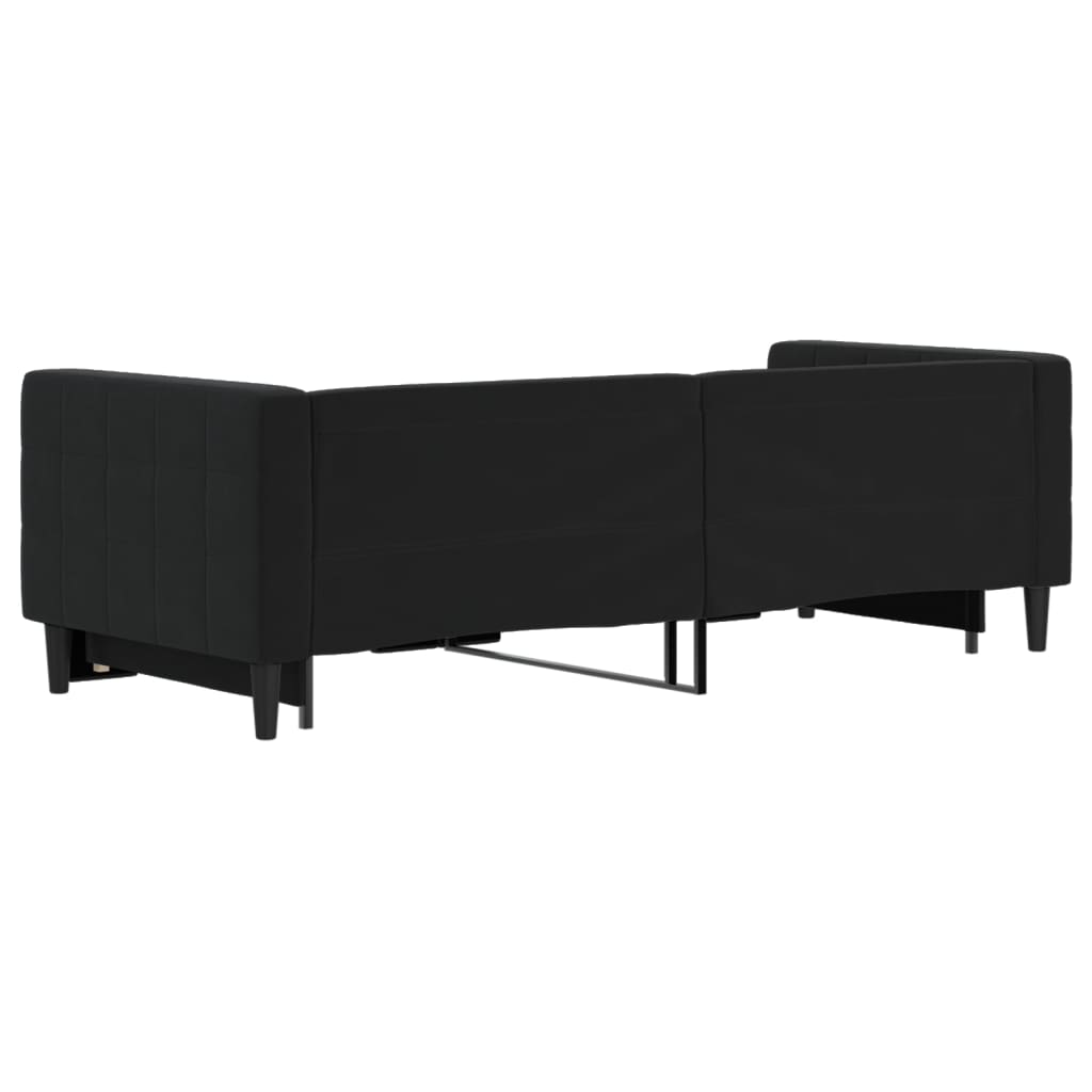 Divano Letto con Letto Estraibile Nero 80x200 cm in Velluto | homemem39