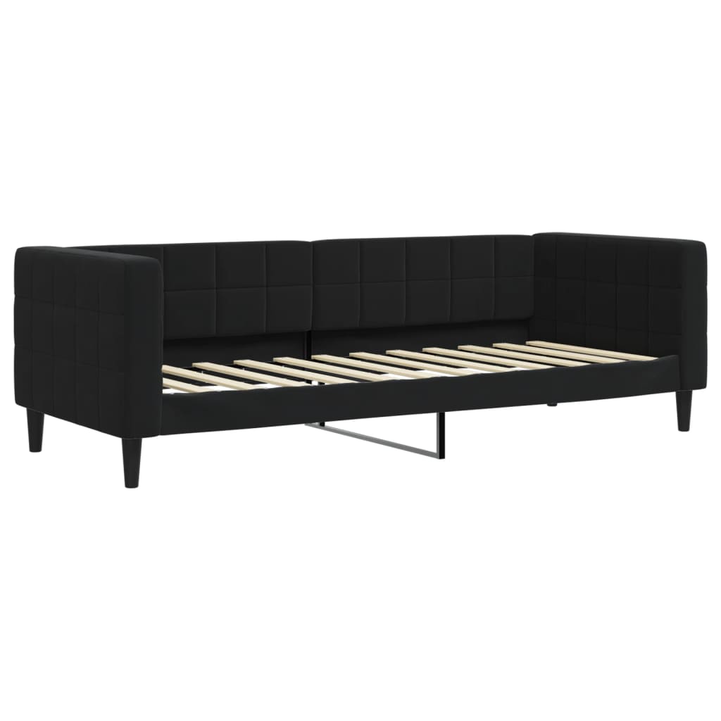 Divano Letto con Letto Estraibile Nero 80x200 cm in Velluto | homemem39
