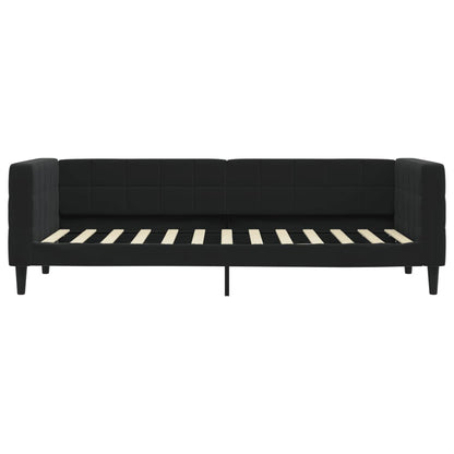 Divano Letto con Letto Estraibile Nero 80x200 cm in Velluto | homemem39