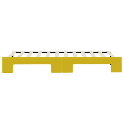 Divano Letto con Letto Estraibile Giallo 80x200 cm in Velluto - homemem39