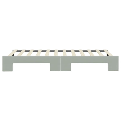 Divano Letto con Letto Estraibile Grigio Chiaro 90x200 Velluto - homemem39