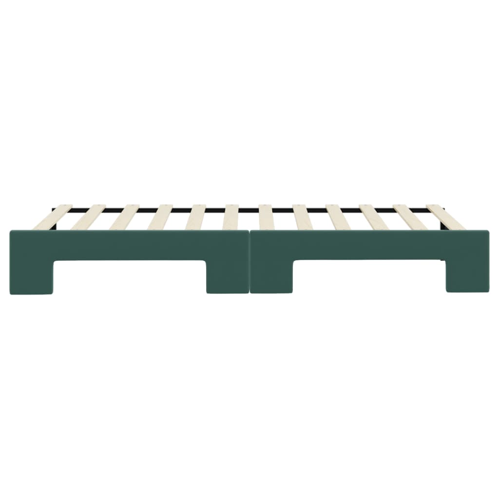 Divano Letto con Letto Estraibile Verde Scuro 90x200cm Velluto - homemem39
