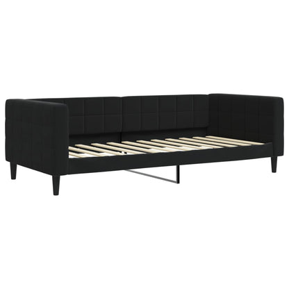 Divano Letto con Letto Estraibile Nero 90x200 cm in Velluto - homemem39