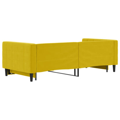 Divano Letto con Letto Estraibile Giallo 90x200 cm in Velluto - homemem39