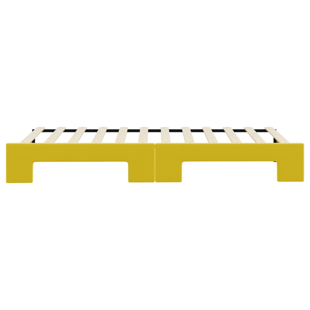 Divano Letto con Letto Estraibile Giallo 90x200 cm in Velluto - homemem39