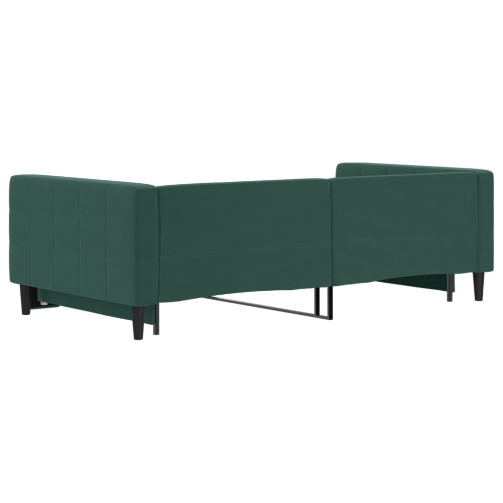 Divano Letto con Letto Estraibile Verde Scuro 100x200cm Velluto - homemem39