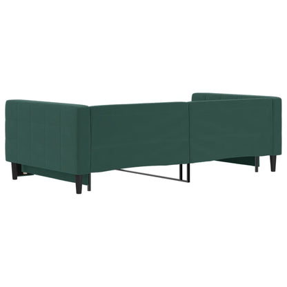 Divano Letto con Letto Estraibile Verde Scuro 100x200cm Velluto - homemem39