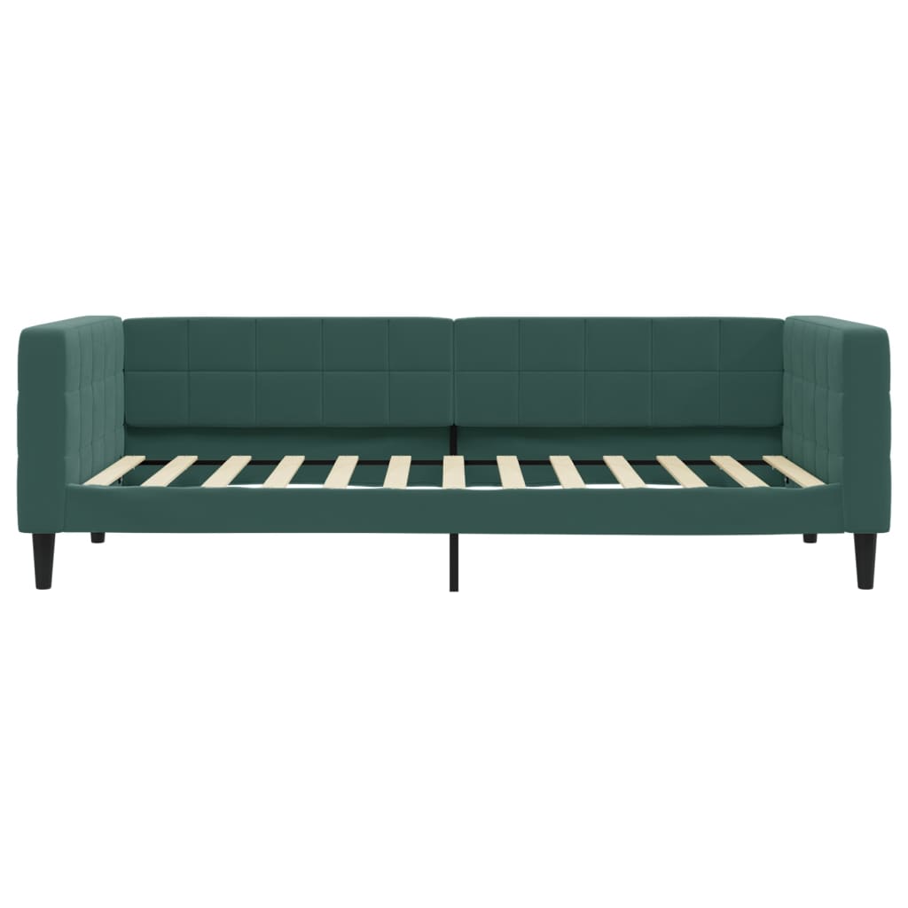 Divano Letto con Letto Estraibile Verde Scuro 100x200cm Velluto - homemem39