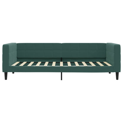 Divano Letto con Letto Estraibile Verde Scuro 100x200cm Velluto - homemem39